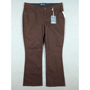 Democracy Women Jeans 20W NWT 31" Ab Solution Itty Bitty Boot Slimming Brown